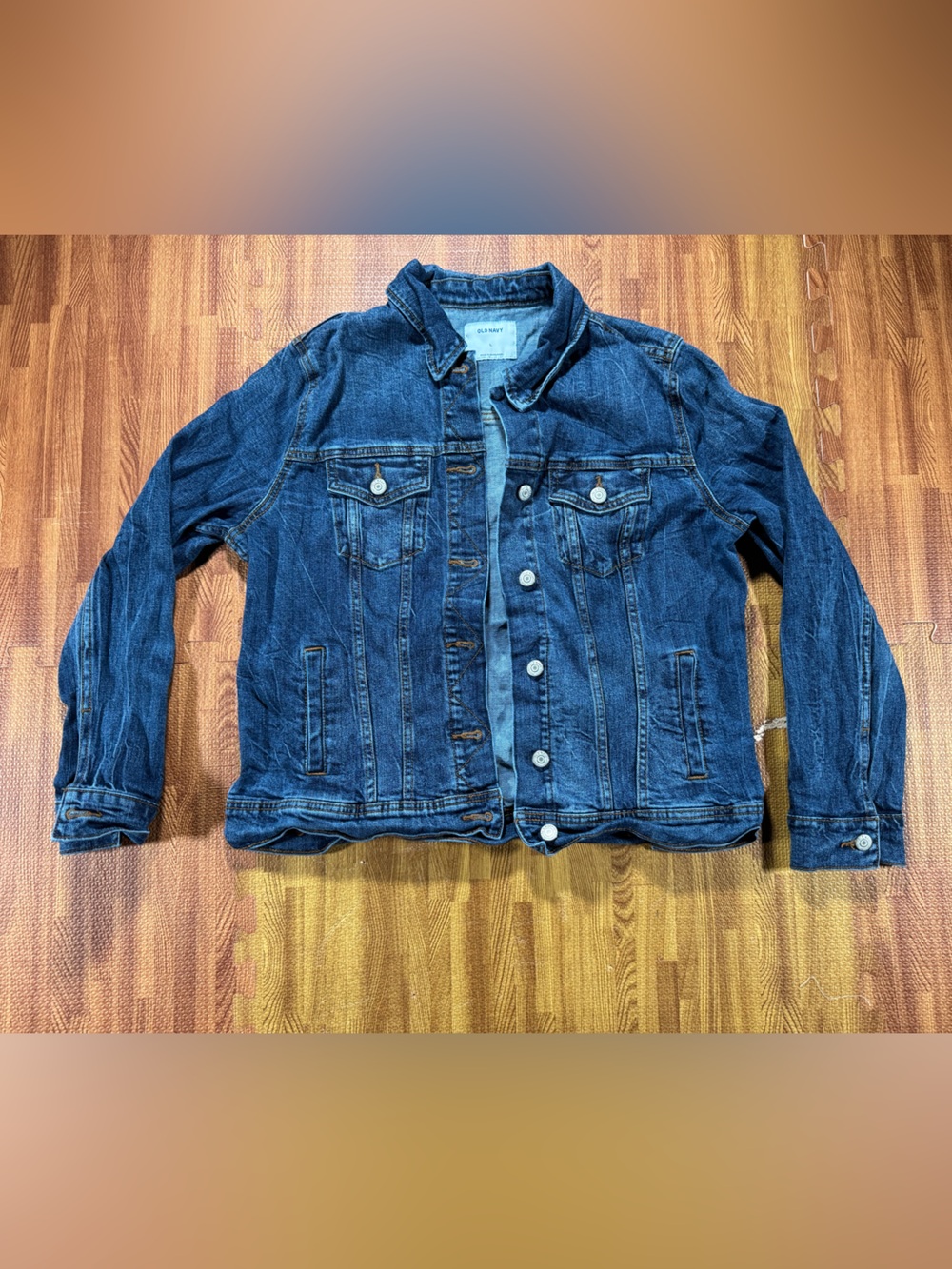 Old Navy Dark Blue Denim Jacket - Women's Classic Trucker